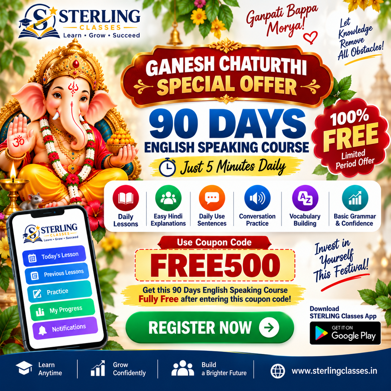 90 Days English Speaking Course — 100% FREE